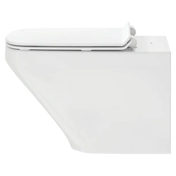 Duravit DuraStyle Wand-WC-Set - Spülrandlos, Ohne Spezialglasur, Spülform: Tief, WC Abgang: Waagerecht, Weiß - Dieses Bild zeigt eine moderne, wandhängende Toilette in Weiß. Das schlichte Design und die klaren Linien machen sie zu einem stilvollen Badobjekt.
