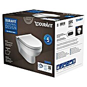 Duravit DuraStyle Spülrandloses Wand-WC-Set Basic (Mit WC-Sitz, Tiefspüler, Weiß)