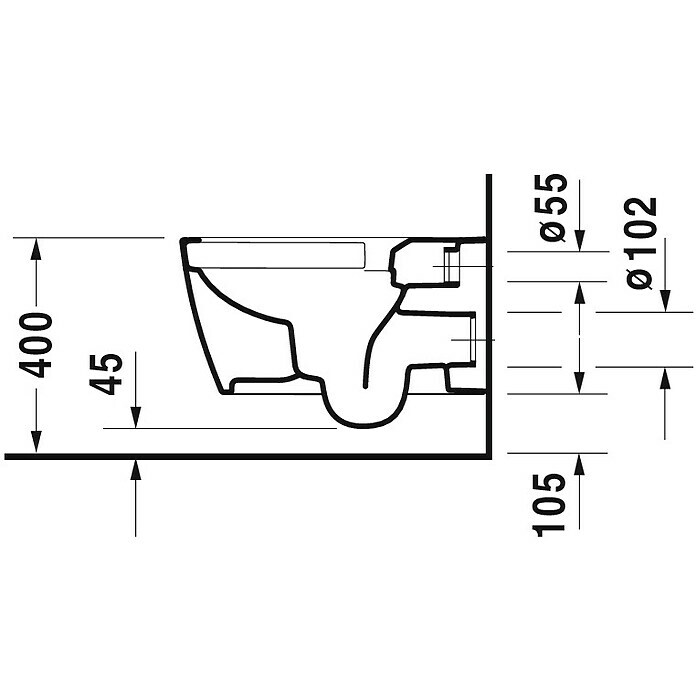 Duravit ME by Starck Spülrandloses Wand-WC-Set (Mit WC-Sitz, Tiefspüler, Weiß)