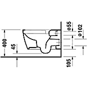 Duravit ME by Starck Spülrandloses Wand-WC-Set (Mit WC-Sitz, Tiefspüler, Weiß)