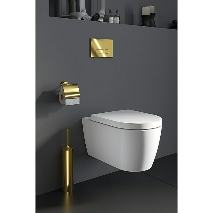 Duravit ME by Starck Spülrandloses Wand-WC (Ohne WC-Sitz, Ohne Beschichtung, Tiefspüler, Weiß)