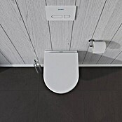 Duravit ME by Starck Spülrandloses Wand-WC Compact (Ohne WC-Sitz, Ohne Beschichtung, Tiefspüler, Weiß)