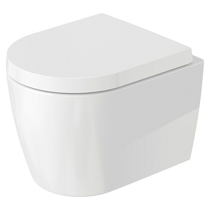 Duravit ME by Starck Spülrandloses Wand-WC Compact (Ohne WC-Sitz, Ohne Beschichtung, Tiefspüler, Weiß)