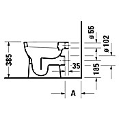 Duravit D-Code Stand-WC (Ohne WC-Sitz, Flachspüler, Weiß)