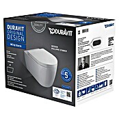 Duravit ME by Starck Spülrandloses Wand-WC-Set (Mit WC-Sitz, Tiefspüler, Weiß)