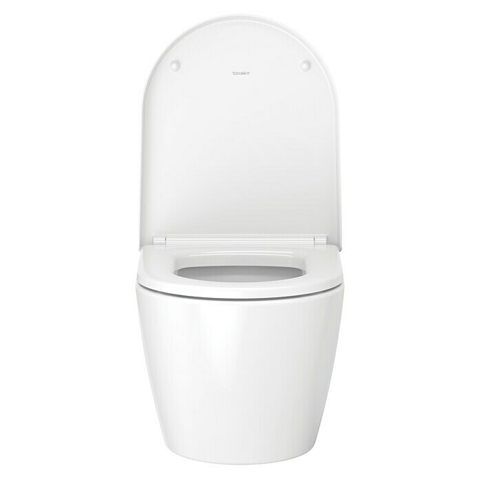 Duravit ME by Starck Spülrandloses Wand-WC Compact (Ohne WC-Sitz, Ohne Beschichtung, Tiefspüler, Weiß)