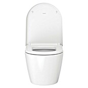 Duravit ME by Starck Spülrandloses Wand-WC Compact (Ohne WC-Sitz, Ohne Beschichtung, Tiefspüler, Weiß)