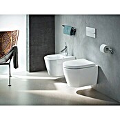 Duravit ME by Starck Spülrandloses Wand-WC Compact (Ohne WC-Sitz, Ohne Beschichtung, Tiefspüler, Weiß)