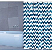 Venus Cortina de baño textil Le Cap (An x Al: 180 x 200 cm, Azul/Blanco)