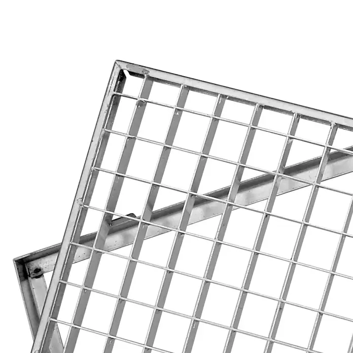 ACO Gitterrost mit Zarge - 100 x 40 cm, Maschenweite: 30/30 mm - Metallgitter mit quadratischen Öffnungen, robust und stabil. Ideal für Industrie und Bau.