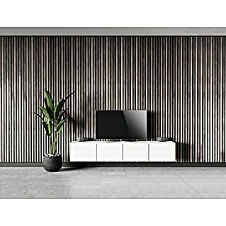 b!design Wandpaneel Wall Smart Plus (Eiche Grau, 2 500 x 300 x 6,1 mm)