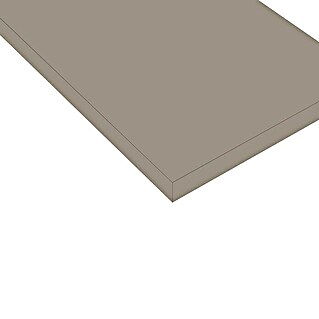Tablero de melamina Clay Grey (Gris, 120 cm x 60 cm x 16 mm, Protección de bordes: 4 lados)