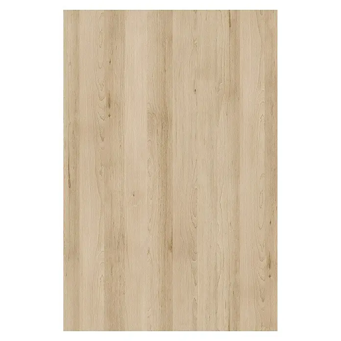 Tablero de melamina Sand Artisan Beech - Haya, 244 cm x 60 cm x 16 mm - Textura de madera clara con grano vertical, ideal para fondos y proyectos de diseño. Aspecto natural y tonos cálidos.