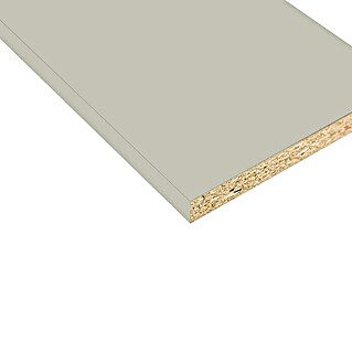 Tablero de melamina Light Grey (Gris, 244 cm x 60 cm x 16 mm, Protección de bordes: 2 lados)