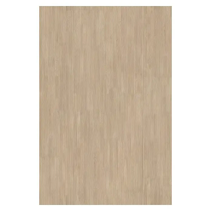 Tablero de melamina Alcatraz - Natural, 244 cm x 122 cm x 10 mm - Tejido seersucker beige con finas rayas verticales para ropa de alta calidad y decoración del hogar, ideal para el verano.