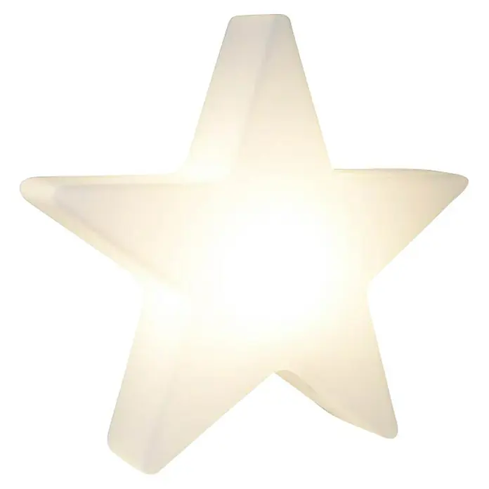 8 Seasons Design Shining LED-Stern Star - Weiß, Durchmesser: 80 cm, Polyethylen, 9 W - Leuchtender Stern: Ein strahlender Stern als Dekoration oder sanftes Nachtlicht, das jedem Raum eine warme Atmosphäre verleiht.\n