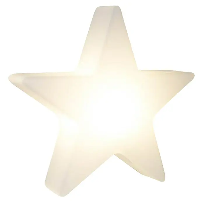 8 Seasons Design Shining LED-Stern Star - Weiß, Durchmesser: 54 cm, Polyethylen, 9 W - Leuchtender Stern: Eine dekorative Sternleuchte, die ein warmes, einladendes Licht ausstrahlt und eine gemütliche Atmosphäre schafft.