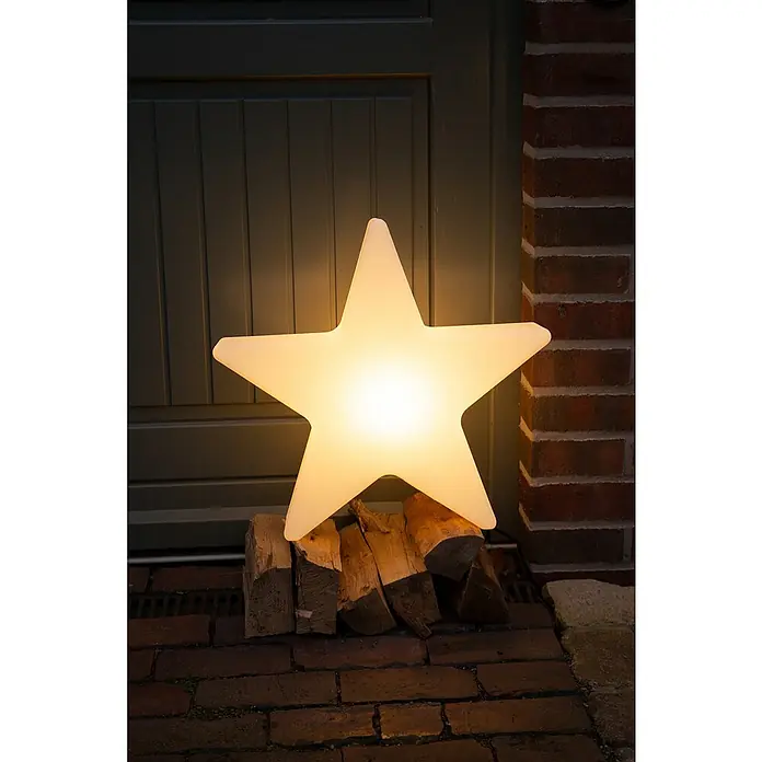 8 Seasons Design Shining Santa LED-Lampe (78 Cm) Mit 15 Farben & Fernbedienung – Wetterfest Für Innen & Außen, Inkl. Leuchtmittel