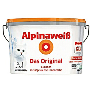 Alpina Alpinaweiß Wandfarbe Das Original (Weiß, 2 l, Matt, Konservierungsmittelfrei)