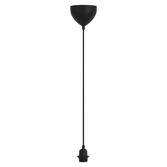 Nordlux Lampenpendel - Schwarz, 200 cm, E27 - Schwarze Stehlampe mit halbkugelförmigem Lampenschirm und schlankem Ständer. Stilvolle Beleuchtung für jeden Raum.