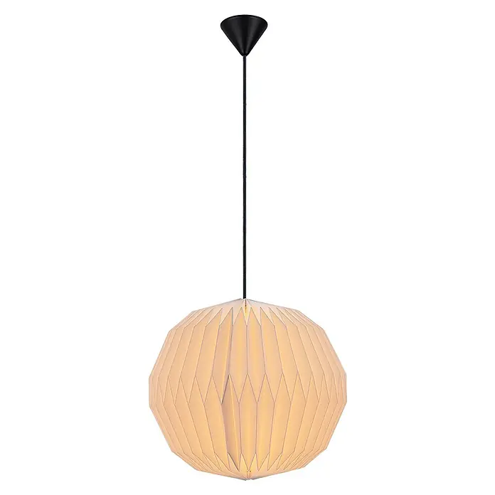 Nordlux Lampenschirm BELLOY - L x B x H: 30 x 30 x 26 cm, Weiß, 30 cm - Moderne Pendelleuchte mit einem schirmförmigen Lampenschirm aus Stoff, der ein sanftes und angenehmes Licht verbreitet.\n