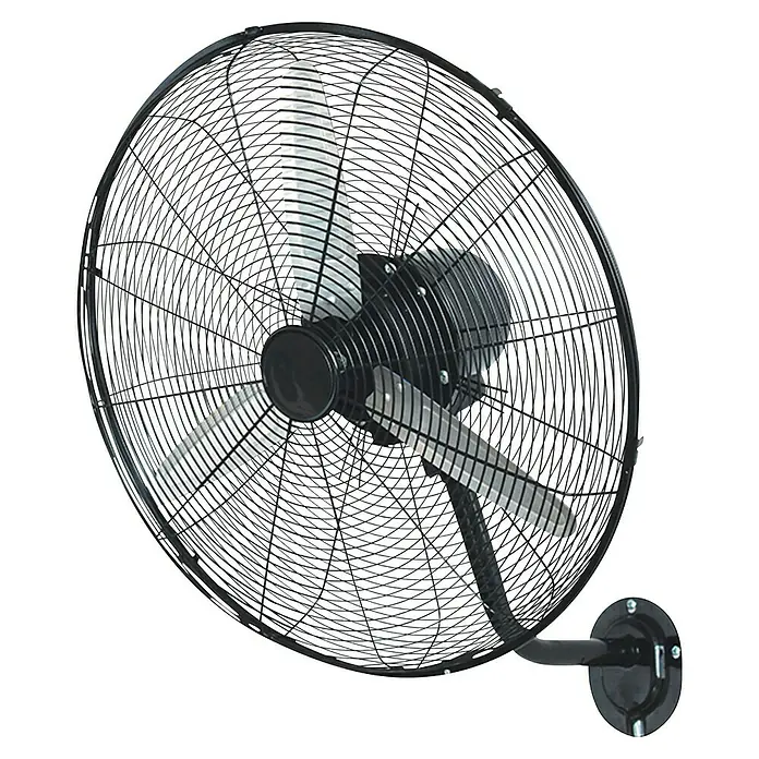 Ventilador de pared - Negro, 35 cm - Ventilador de pared con tres aspas y rejilla de seguridad negra para una óptima circulación del aire.