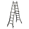 Sprossen-Gelenk-Teleskopleiter (Arbeitshöhe: 6,05 m, 4 x 5 Sprossen, Treppenfunktion, Aluminium)