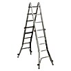 Sprossen-Gelenk-Teleskopleiter (Arbeitshöhe: 6,05 m, 4 x 5 Sprossen, Treppenfunktion, Aluminium)