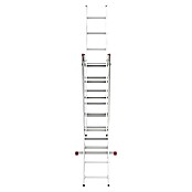 Krause Corda Sprossen-Mehrzweckleiter (Arbeitshöhe: 5,4 m, 3 x 8 Sprossen, Aluminium, Treppengängig)