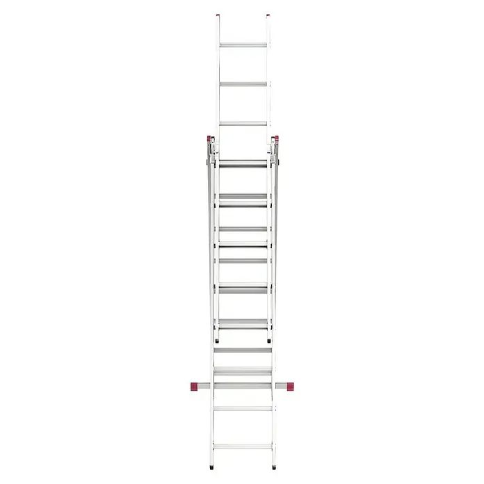 Krause Corda Mehrzweckleiter - Anzahl Tritte: 24 Stk., Arbeitshöhe: 5,4 m, Belastbarkeit: 150 kg, Aluminium, Treppengängig - Eine Mehrzweckleiter aus Aluminium, ideal für verschiedene Arbeiten im Haus und Garten. Die Leiter ist leicht und robust.