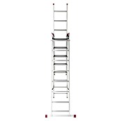 Krause Corda Sprossen-Mehrzweckleiter (Arbeitshöhe: 5,4 m, 3 x 8 Sprossen, Aluminium, Treppengängig)