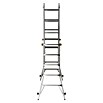 Sprossen-Gelenk-Teleskopleiter (Arbeitshöhe: 6,05 m, 4 x 5 Sprossen, Treppenfunktion, Aluminium)