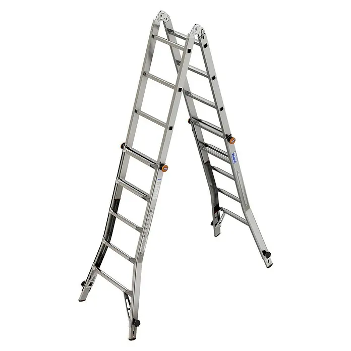 Krause Teleskopleiter TeleVario - Anzahl Tritte: 20 Stk., Arbeitshöhe: 6,05 m, Belastbarkeit: 150 kg, Aluminium - Die vielseitige Krause Vielzweckleiter, ideal für diverse Arbeiten im Haushalt und Garten, bietet hohe Stabilität und Flexibilität.