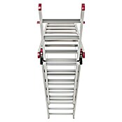 Krause Corda Sprossen-Mehrzweckleiter (Arbeitshöhe: 5,4 m, 3 x 8 Sprossen, Aluminium, Treppengängig)
