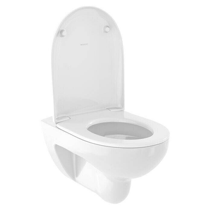 Geberit Renova Wand-WC-Set (Spülrandlos, Ohne Spezialglasur, Spülform:  Tief, WC Abgang: Waagerecht, Mit WC-Sitz) | BAUHAUS