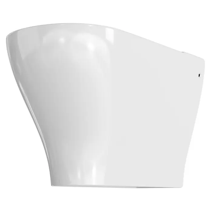 Camargue San Francisco Stand-WC für Kombination - Spülrandlos, WC Abgang: Waagerecht, Weiß - Weißes, freistehendes Badewannenprodukt mit glänzender Oberfläche, das eine moderne und elegante Ästhetik für Badezimmer bietet.