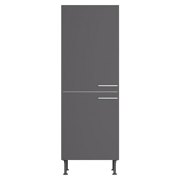 Optifit Midischrank Ingvar420 (L x B x H: 58,1 x 60 x 176,6 cm, Anthrazit matt, Für integrierbaren Kühlschrank) | BAUHAUS