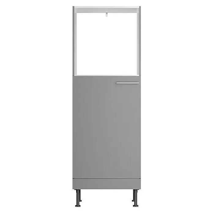 Optifit Midischrank Optikomfort Mats825L x B x H: 58,1 x 60 x 176,6 cm, Basaltgrau, Platz Einbaubackofen und Kühlschrank