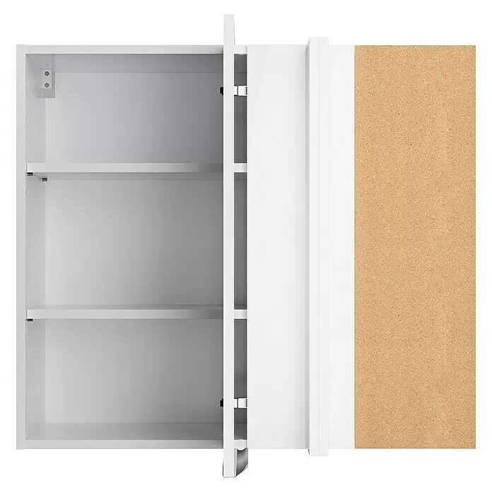 Optifit Eck-Hängeschrank Optikomfort Arvid 98634,6 x 85 x 70,4 cm, Glanz Lack Weiß