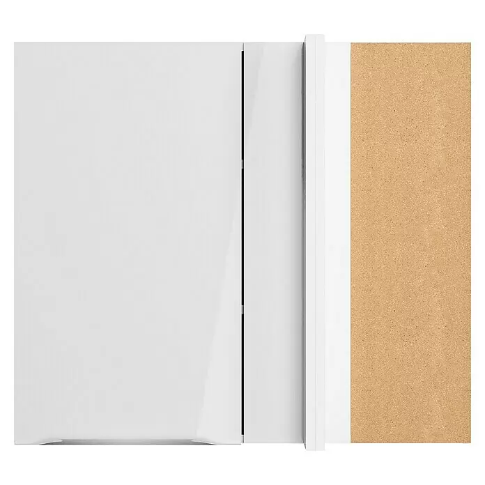 Optifit Eck-Hängeschrank Optikomfort Arvid 98634,6 x 85 x 70,4 cm, Glanz Lack Weiß