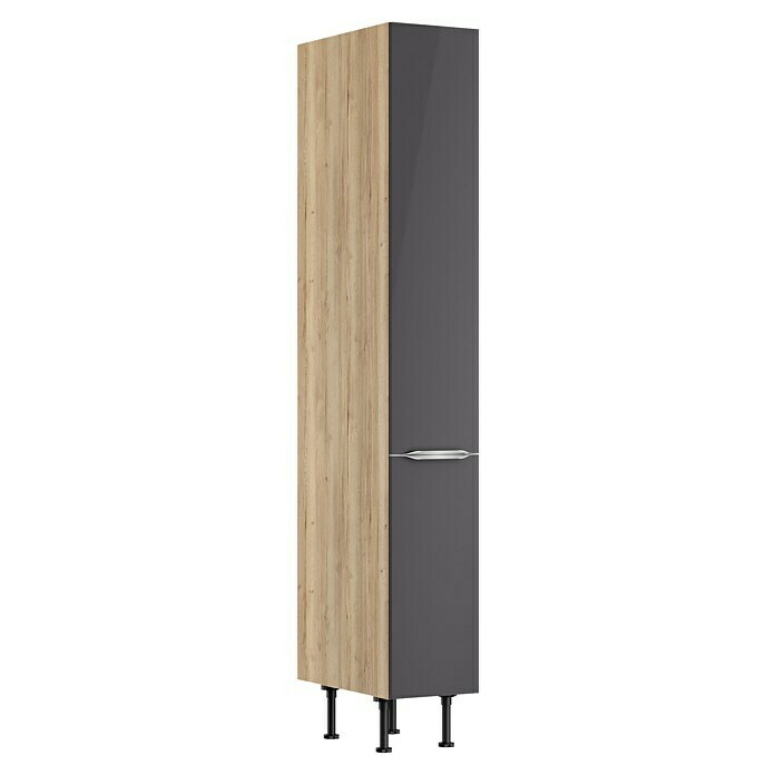 Optifit Apotheker-Hochschrank Optikomfort Linus984 (L x B x H: 58,1 x 30 x 211,8 cm, Glanz Lack Anthrazit) | BAUHAUS