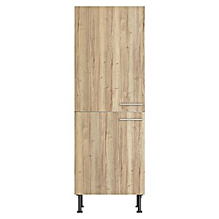 Optifit Geräteumbauschrank Erik290 (L x B x H: 58,1 x 60 x 176,6 cm, Nachbildung Wildeiche, Für integrierbaren Kühlschrank)