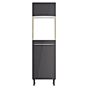 Optifit Geräteumbauschrank Optikomfort Linus984 (L x B x H: 58,1 x 60 x 211,8 cm, Glanz Lack Anthrazit, Für Backofen und integrierbaren Kühlschrank) | BAUHAUS