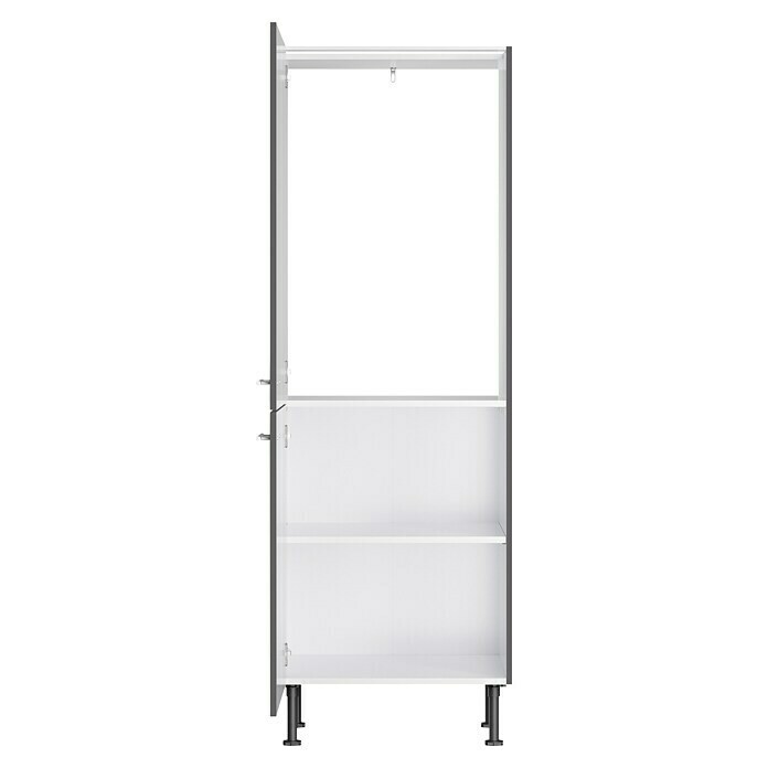 Optifit Midischrank Ingvar420 (L x B x H: 58,1 x 60 x 176,6 cm, Anthrazit matt, Für integrierbaren Kühlschrank) | BAUHAUS