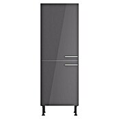 Optifit Geräteumbauschrank Jonte984 (L x B x H: 58,1 x 60 x 176,6 cm, Glanz Lack Anthrazit, Für integrierbaren Kühlschrank) | BAUHAUS