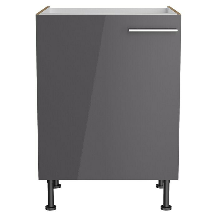 Optifit Spülenunterschrank Jonte984 (L x B x H: 58,1 x 60 x 87 cm, Glanz Lack Anthrazit) | BAUHAUS