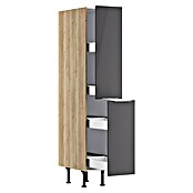 Optifit Apotheker-Hochschrank Optikomfort Linus984 (L x B x H: 58,1 x 30 x 176,6 cm, Glanz Lack Anthrazit) | BAUHAUS