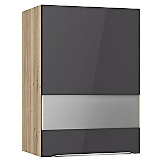 Optifit Glas-Hängeschrank Optikomfort Linus984 (L x B x H: 34,6 x 50 x 70,4 cm, Glanz Lack Anthrazit)