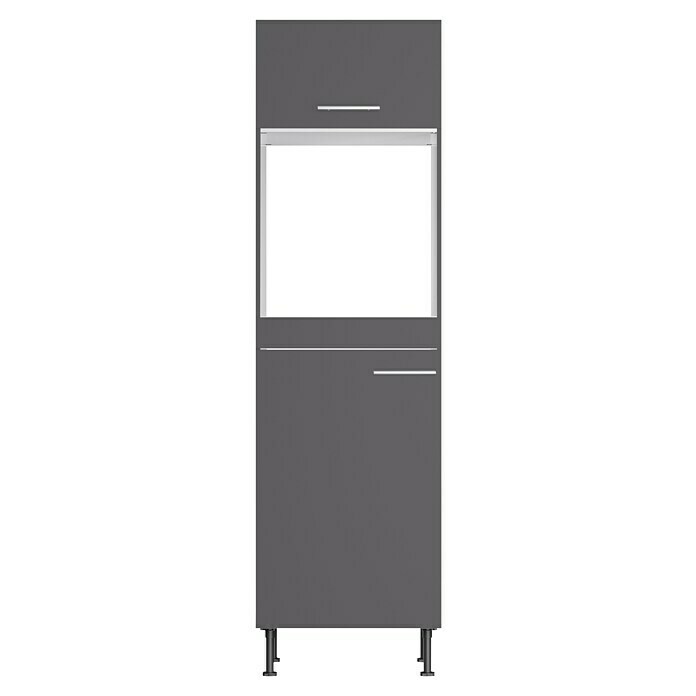 Optifit Hochschrank Ingvar420 (L x B x H: 58,1 x 60 x 211,8 cm, Anthrazit matt, Für Backofen und integrierbaren Kühlschrank) | BAUHAUS