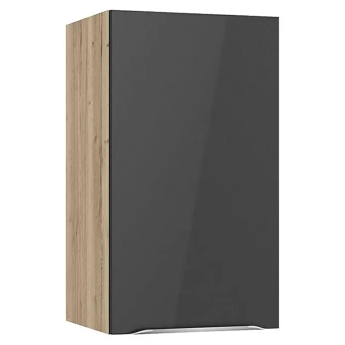 Optifit Hängeschrank Optikomfort Linus984L x B x H: 34,6 x 40 x 70,4 cm, Glanz Lack Anthrazit